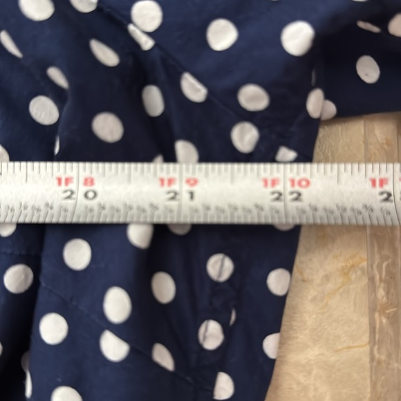 Talbots‎ Navy and White Polka Dot button down women’s top size 1XP - Picture 4 of 7